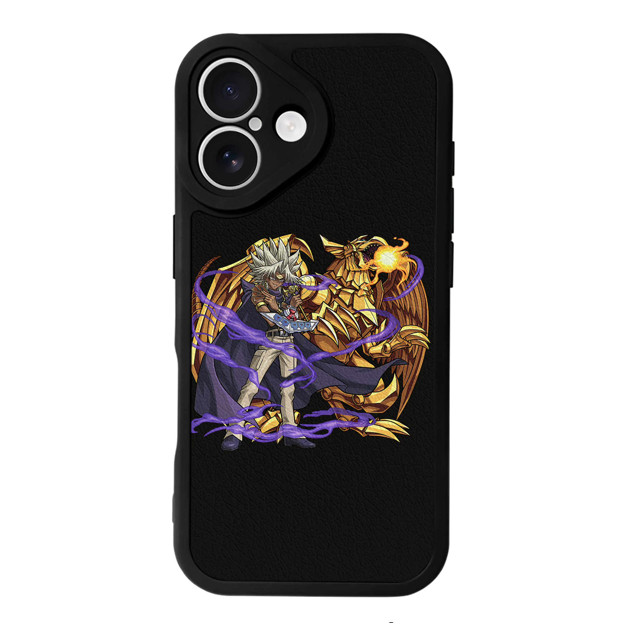 （画像用） 遊☆戯☆王 Yu-Gi-Oh! 【iPhone 16シリーズ対応】シリコンスマホケース（レザー調） 材質：シリコン